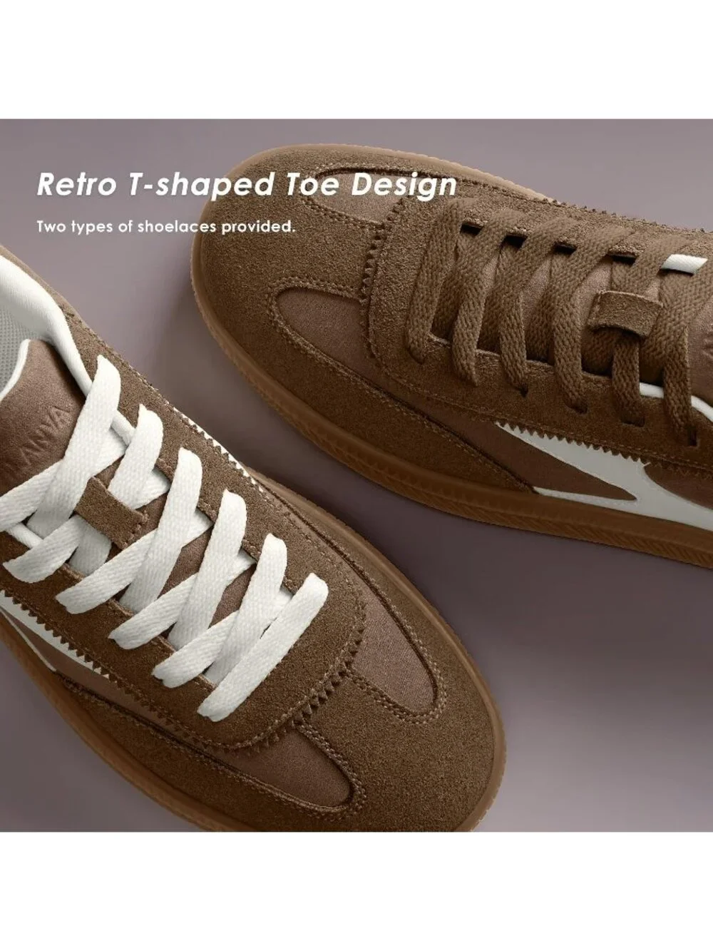Women's Taupe Multi Suede Fashion Classic Retro Gum Sole Walking Trendy Sneakers